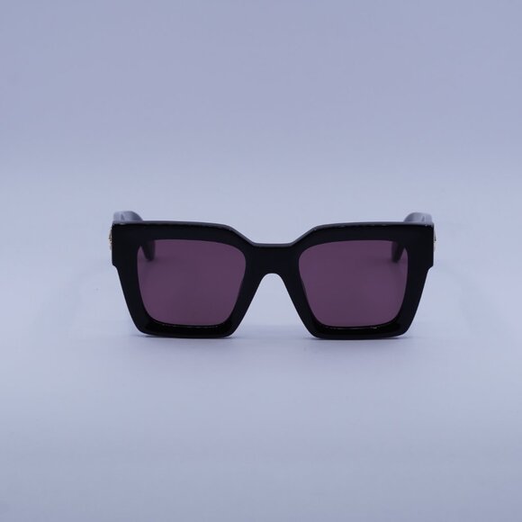 Off-White OERI13I JACKSON 1028 Sunglasses Black Square Frame, Burgundy Lenses - Picture 3 of 10